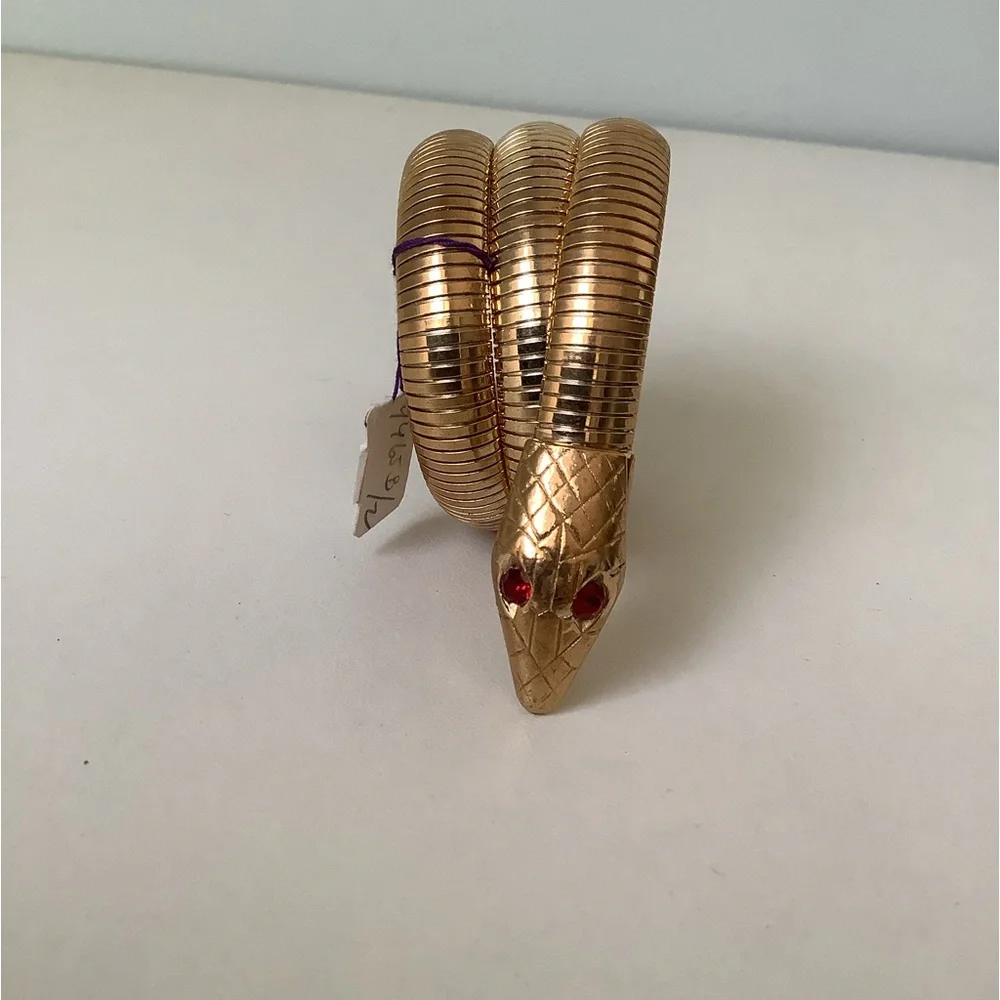 snake arm cuff new vintage 1970s TLC disco bangle bracelet - Picture 2 of 10